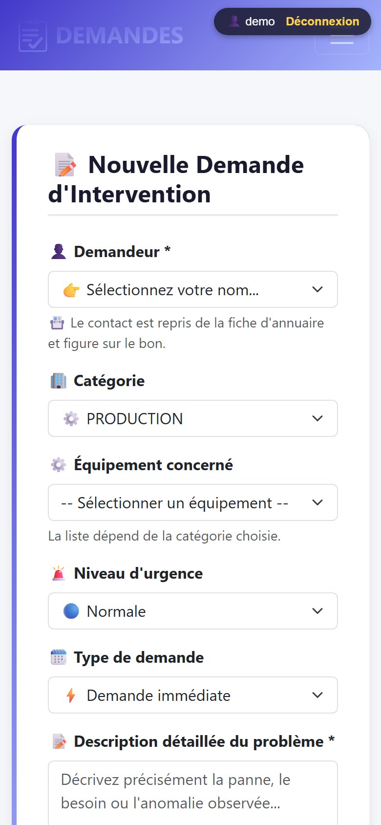 Signalement d'une panne depuis un téléphone